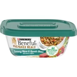 Purina Beneful Prepared Meals Savory Rice & Lamb Stew With Peas & Carrots Wet Dog Food