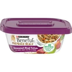 Purina Beneful Prepared Meals Simmered Beef Entree With Carrots, Barley, Wild Rice & Spinach Wet Dog Food