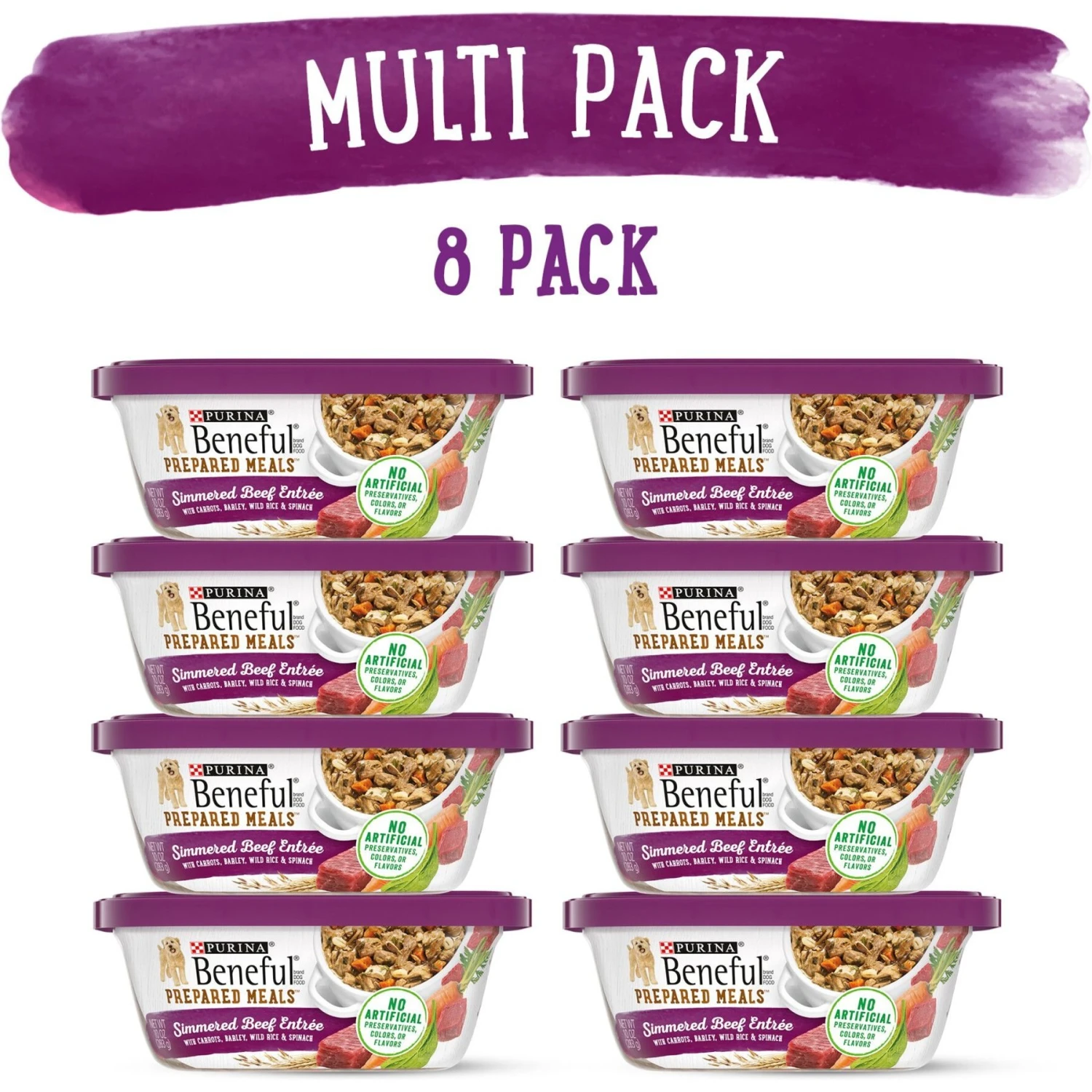 Purina Beneful Prepared Meals Simmered Beef Entree With Carrots, Barley, Wild Rice & Spinach Wet Dog Food 4 Purina Beneful Prepared Meals Simmered Beef Entree With Carrots, Barley, Wild Rice & Spinach Wet Dog Food - Image 2
