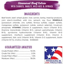 Purina Beneful Prepared Meals Simmered Beef Entree With Carrots, Barley, Wild Rice & Spinach Wet Dog Food 15 Purina Beneful Prepared Meals Simmered Beef Entree With Carrots, Barley, Wild Rice & Spinach Wet Dog Food -Blue Buffalo || ROYAL CANIN || Wellness Sales 100179 PT4. AC SS1800 V1699367689