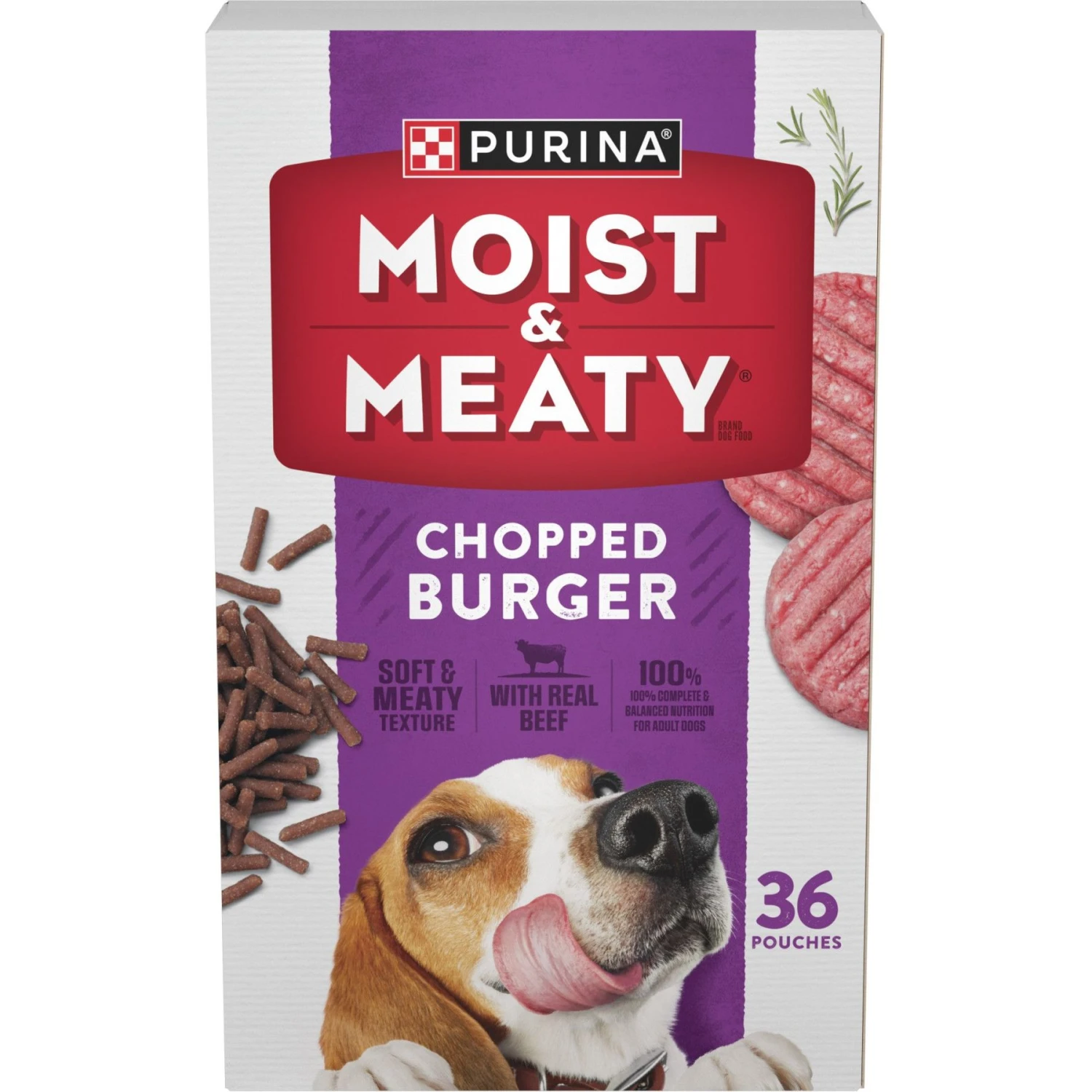 Moist & Meaty Chopped Burger Dry Dog Food 3 Moist & Meaty Chopped Burger Dry Dog Food