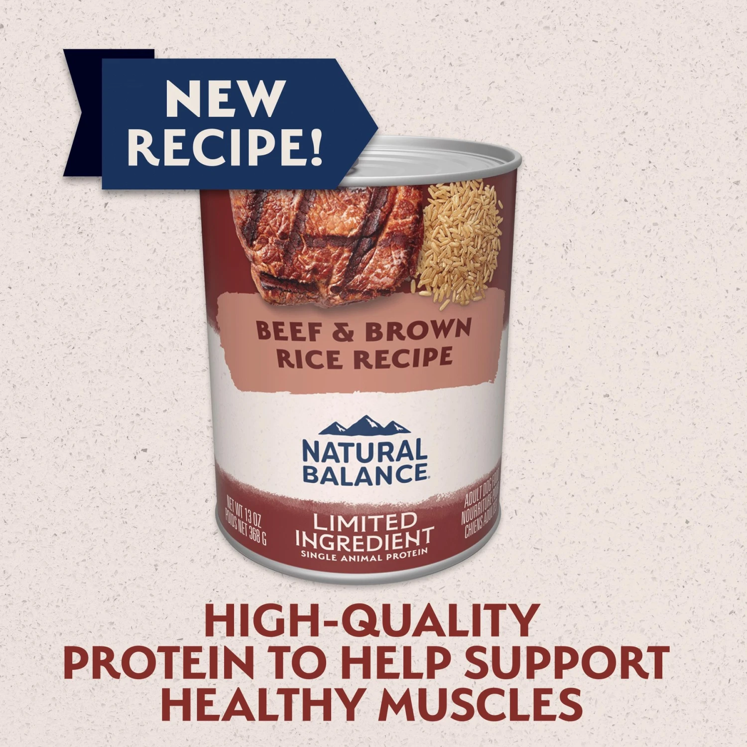 Natural Balance Limited Ingredient Beef & Brown Rice Recipe Canned Dog Food, 13-oz Can, Case Of 12 4 Natural Balance Limited Ingredient Beef & Brown Rice Recipe Canned Dog Food, 13-oz Can, Case Of 12 - Image 2