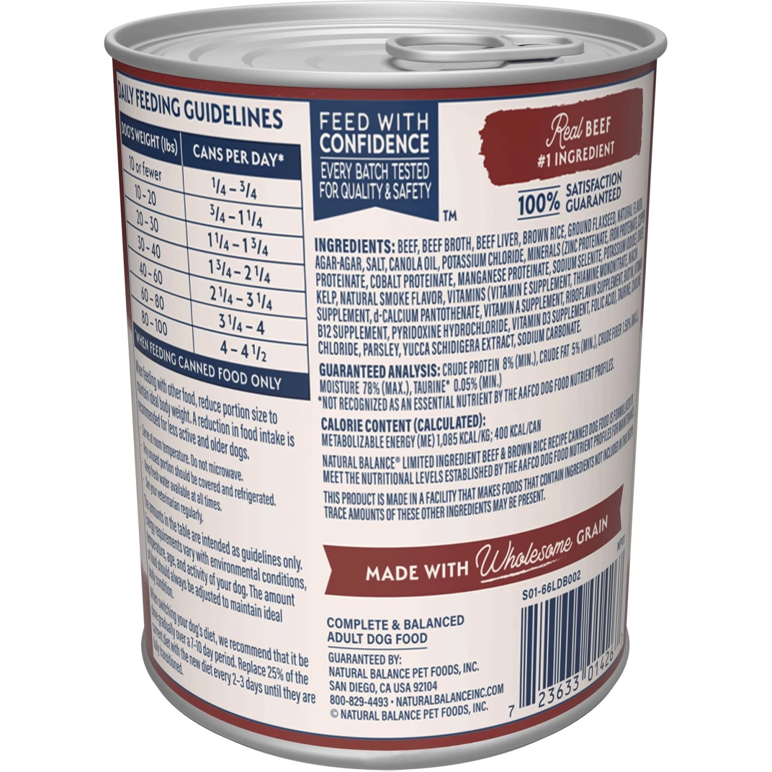 Natural Balance Limited Ingredient Beef & Brown Rice Recipe Canned Dog Food, 13-oz Can, Case Of 12 5 Natural Balance Limited Ingredient Beef & Brown Rice Recipe Canned Dog Food, 13-oz Can, Case Of 12 - Image 3