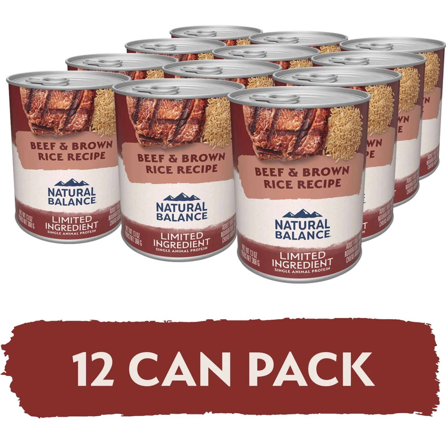 Natural Balance Limited Ingredient Beef & Brown Rice Recipe Canned Dog Food, 13-oz Can, Case Of 12 6 Natural Balance Limited Ingredient Beef & Brown Rice Recipe Canned Dog Food, 13-oz Can, Case Of 12 - Image 4