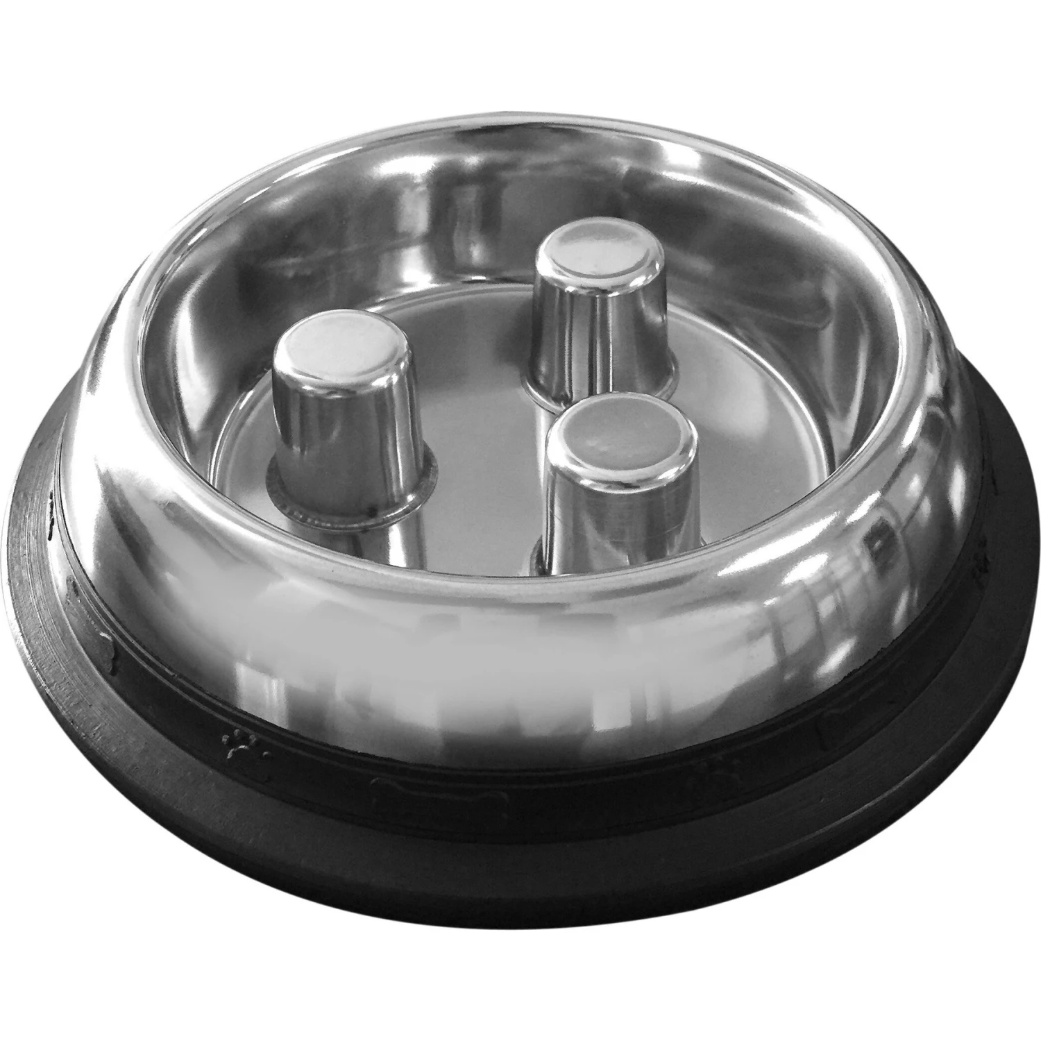 QT Dog Brake-Fast Non-Skid Stainless Steel Dog & Cat Bowl 3 QT Dog Brake-Fast Non-Skid Stainless Steel Dog & Cat Bowl