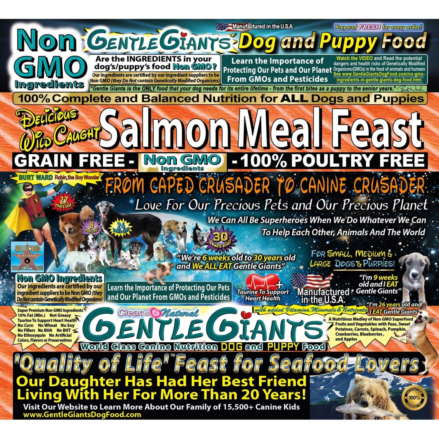 Gentle Giants Non-GMO Dog & Puppy Food Grain-Free Salmon Dry Dog Food, 18-lb Bag 4 Gentle Giants Non-GMO Dog & Puppy Food Grain-Free Salmon Dry Dog Food, 18-lb Bag - Image 2