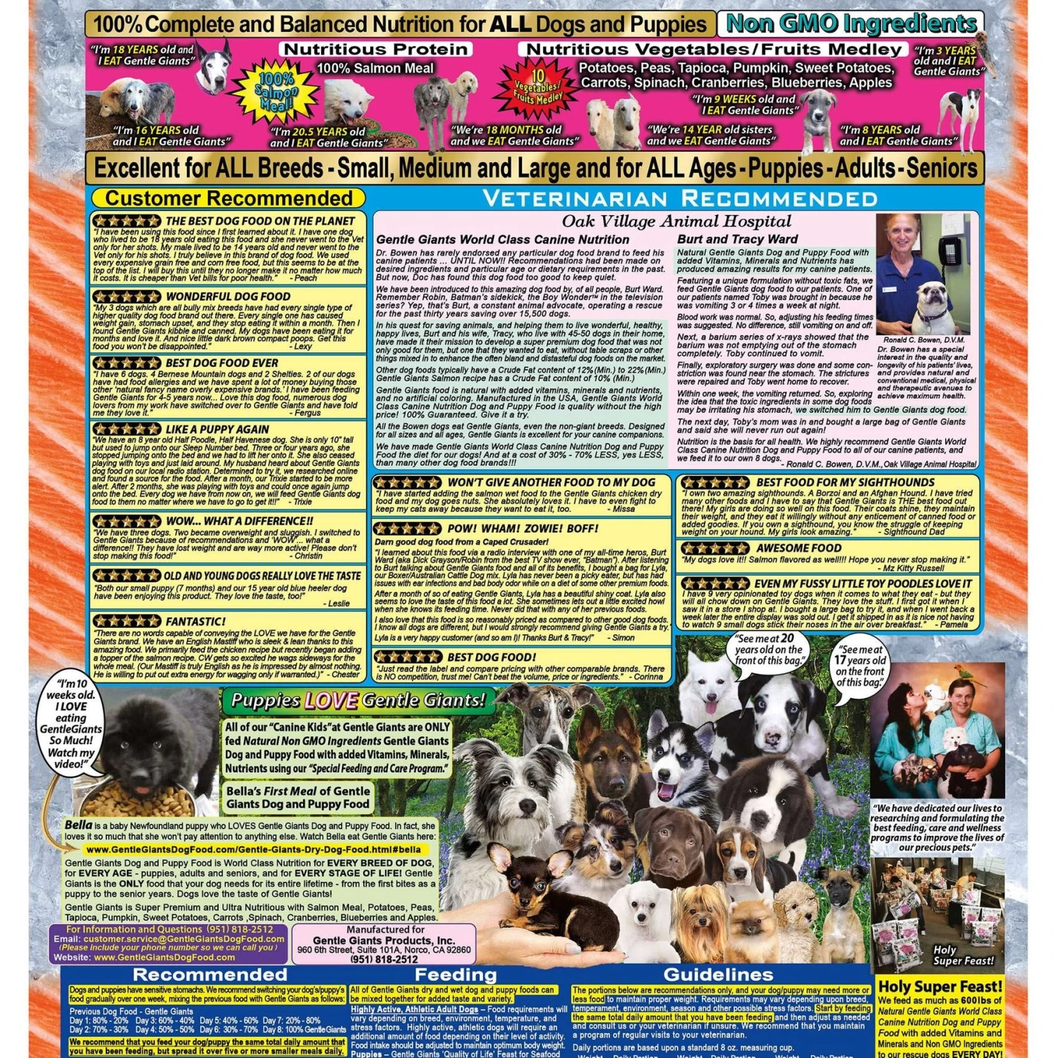 Gentle Giants Non-GMO Dog & Puppy Food Grain-Free Salmon Dry Dog Food, 18-lb Bag 7 Gentle Giants Non-GMO Dog & Puppy Food Grain-Free Salmon Dry Dog Food, 18-lb Bag - Image 5