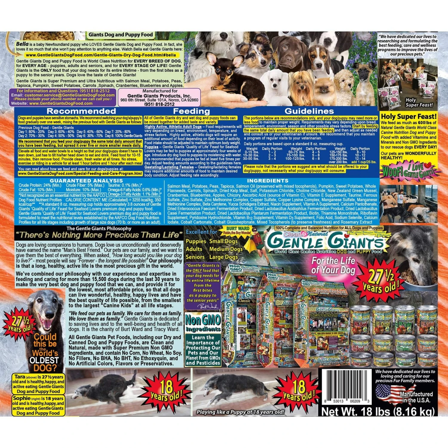 Gentle Giants Non-GMO Dog & Puppy Food Grain-Free Salmon Dry Dog Food, 18-lb Bag 8 Gentle Giants Non-GMO Dog & Puppy Food Grain-Free Salmon Dry Dog Food, 18-lb Bag - Image 6