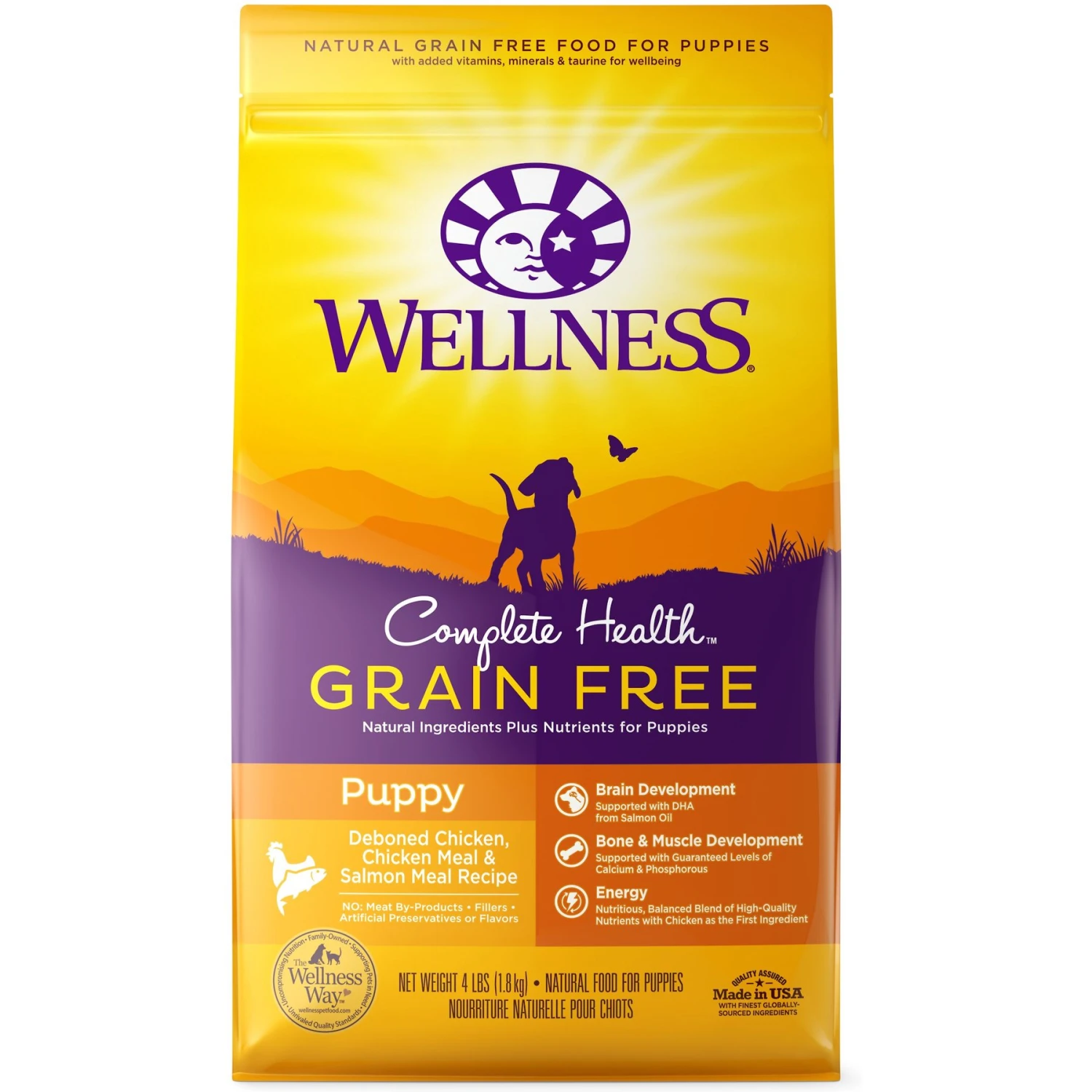 Wellness Grain-Free Complete Health Puppy Deboned Chicken, Chicken Meal & Salmon Meal Recipe Dry Dog Food 3 Wellness Grain-Free Complete Health Puppy Deboned Chicken, Chicken Meal & Salmon Meal Recipe Dry Dog Food