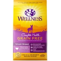 Wellness Grain-Free Complete Health Small Breed Adult Deboned Turkey, Chicken Meal & Salmon Meal Recipe Dry Dog Food