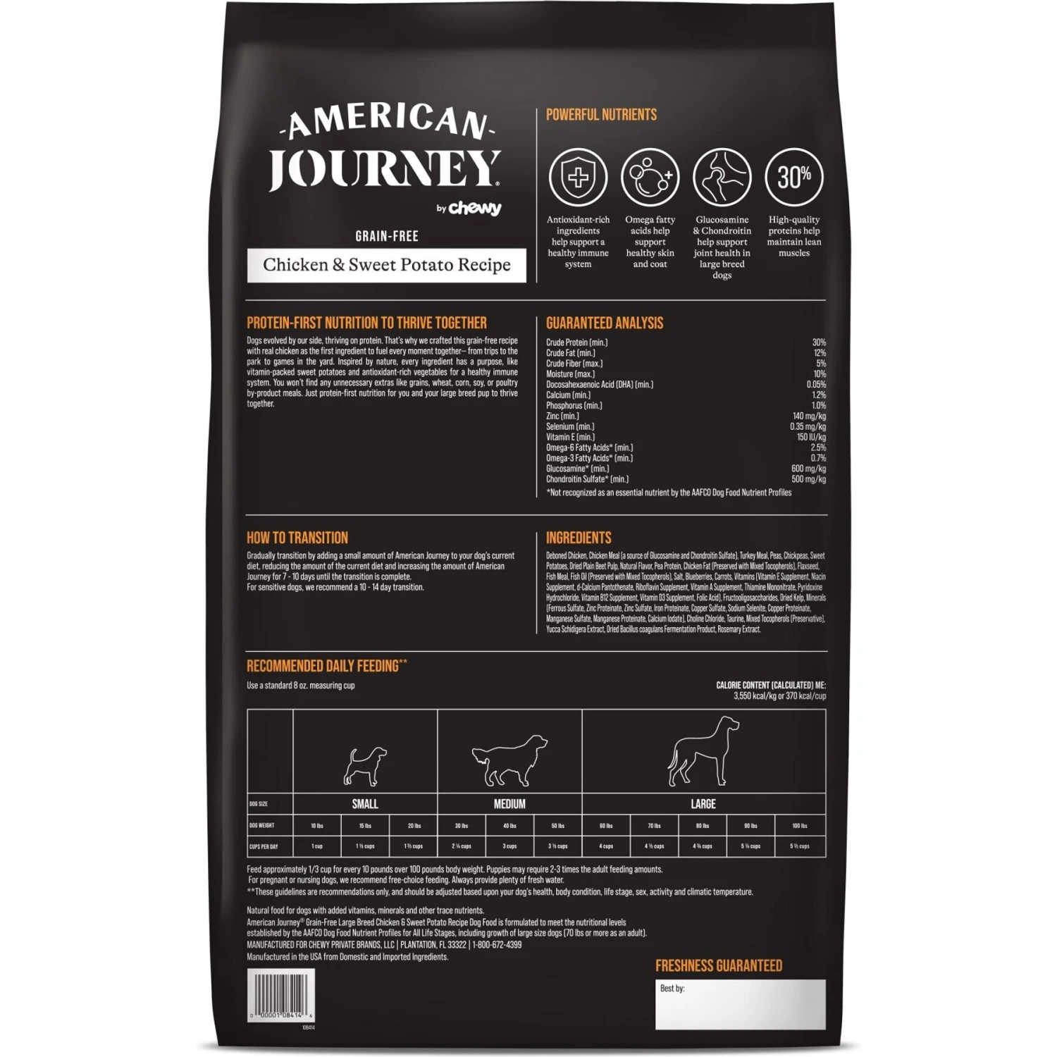 American Journey Large Breed Adult Chicken & Sweet Potato Recipe Grain-Free Dry Dog Food 4 American Journey Large Breed Adult Chicken & Sweet Potato Recipe Grain-Free Dry Dog Food - Image 2