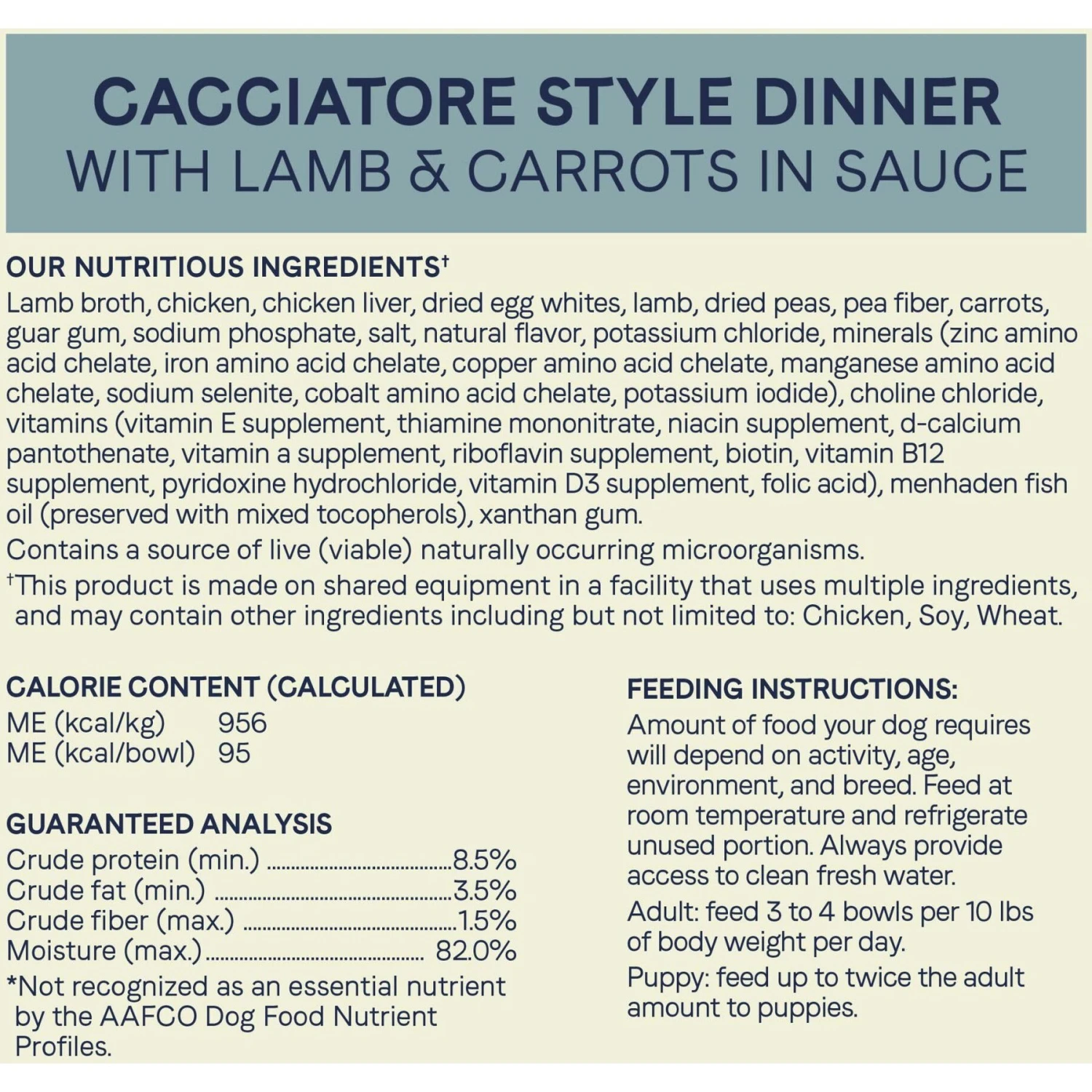 CANIDAE PURE Petite All Stages Small Breed Cacciatore Style Dinner With Lamb & Carrots Wet Dog Food Trays, 3.5-oz, Case Of 12 7 CANIDAE PURE Petite All Stages Small Breed Cacciatore Style Dinner With Lamb & Carrots Wet Dog Food Trays, 3.5-oz, Case Of 12 - Image 5