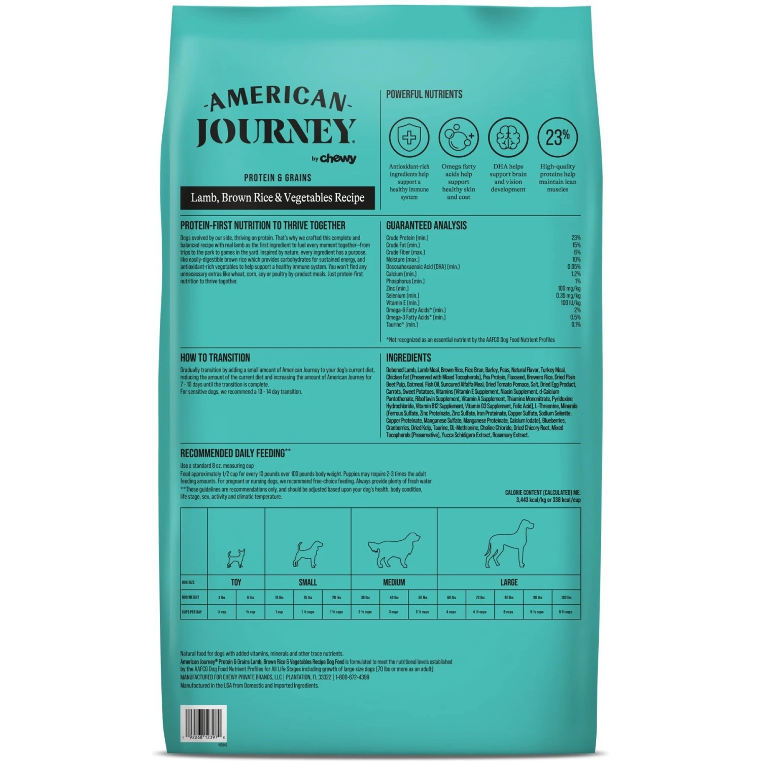 American Journey Protein & Grains Lamb, Brown Rice & Vegetables Recipe Dry Dog Food 4 American Journey Protein & Grains Lamb, Brown Rice & Vegetables Recipe Dry Dog Food - Image 2