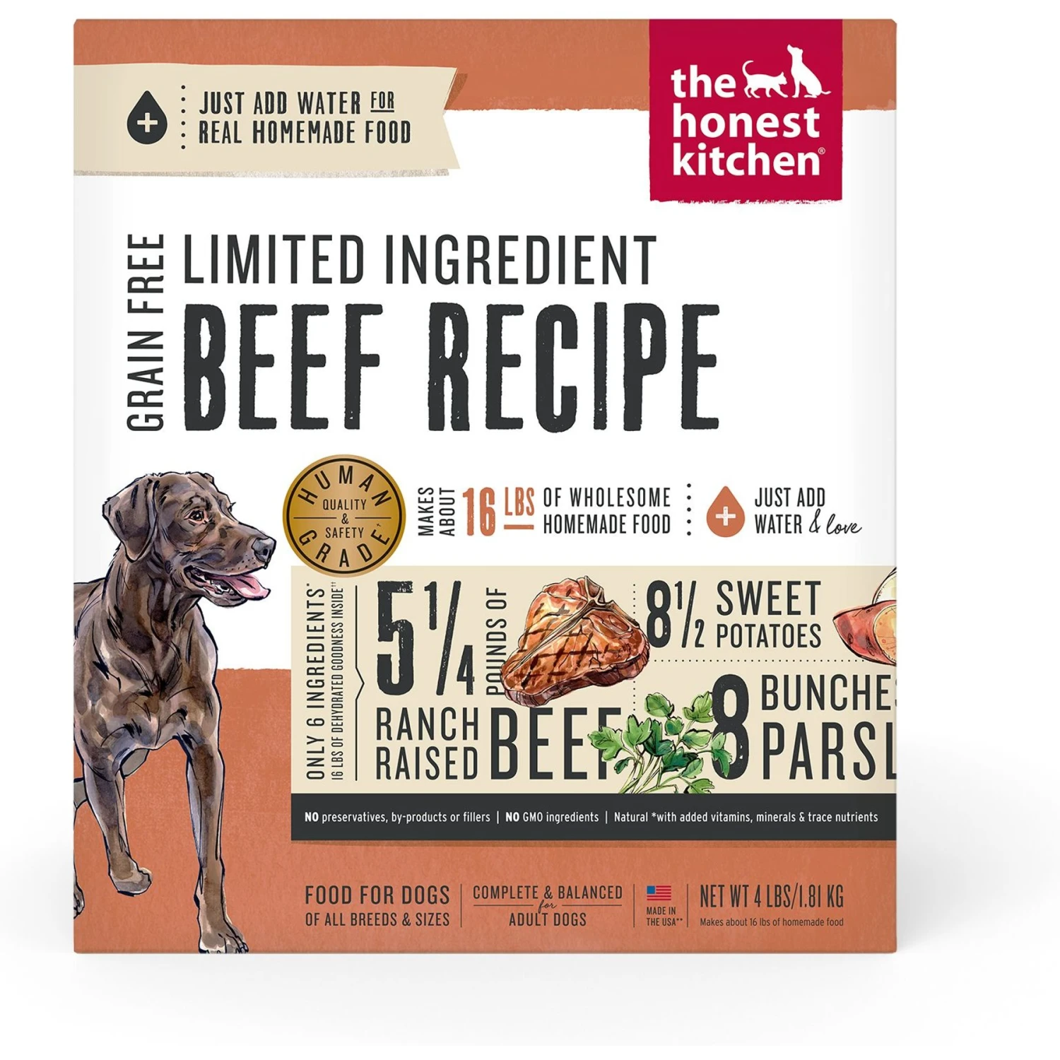 The Honest Kitchen Limited Ingredient Diet Beef Recipe Grain-Free Dehydrated Dog Food 3 The Honest Kitchen Limited Ingredient Diet Beef Recipe Grain-Free Dehydrated Dog Food