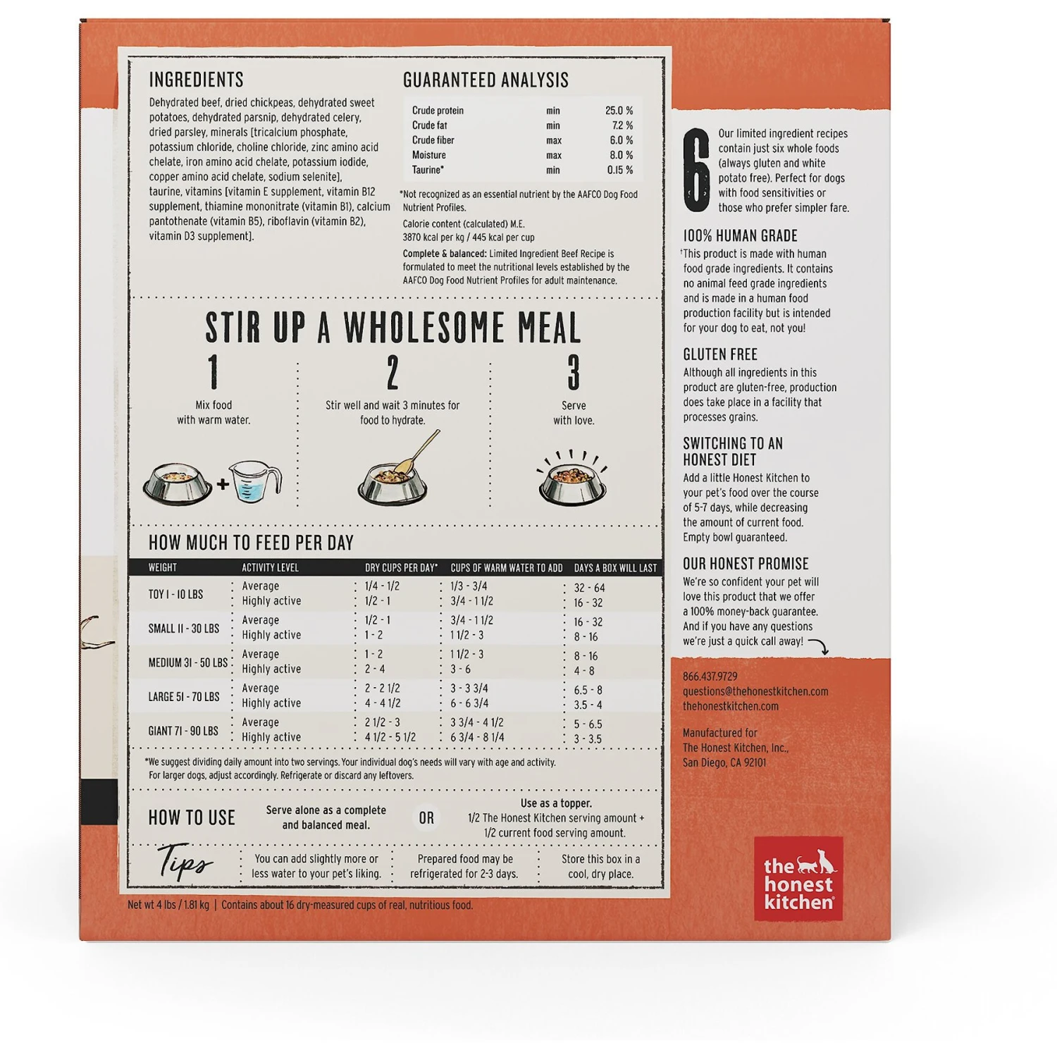 The Honest Kitchen Limited Ingredient Diet Beef Recipe Grain-Free Dehydrated Dog Food 4 The Honest Kitchen Limited Ingredient Diet Beef Recipe Grain-Free Dehydrated Dog Food - Image 2