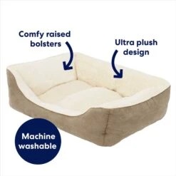 Frisco Rectangular Bolster Cat & Dog Bed -Blue Buffalo || ROYAL CANIN || Wellness Sales 113275 PT4. AC SS1800 V1667227172