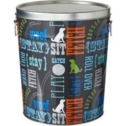 Paw Prints Pet Food Storage Bin, Word Design