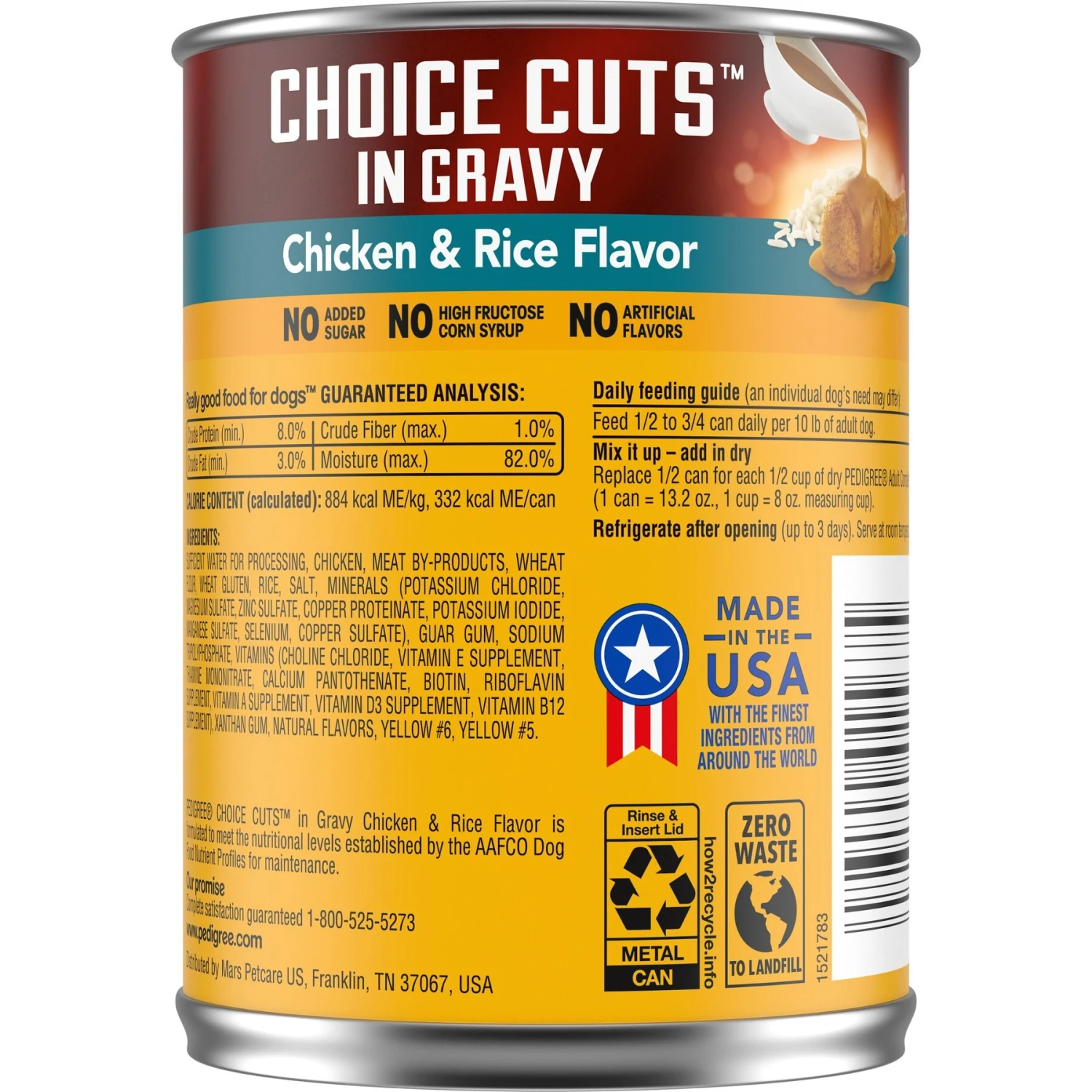 Pedigree Choice Cuts In Gravy Chicken & Rice Flavor Adult Canned Wet Dog Food 4 Pedigree Choice Cuts In Gravy Chicken & Rice Flavor Adult Canned Wet Dog Food - Image 2