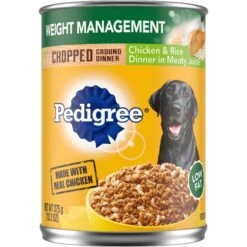 Pedigree Chopped Ground Dinner Weight Management Chicken & Rice Flavor Adult Canned Wet Dog Food