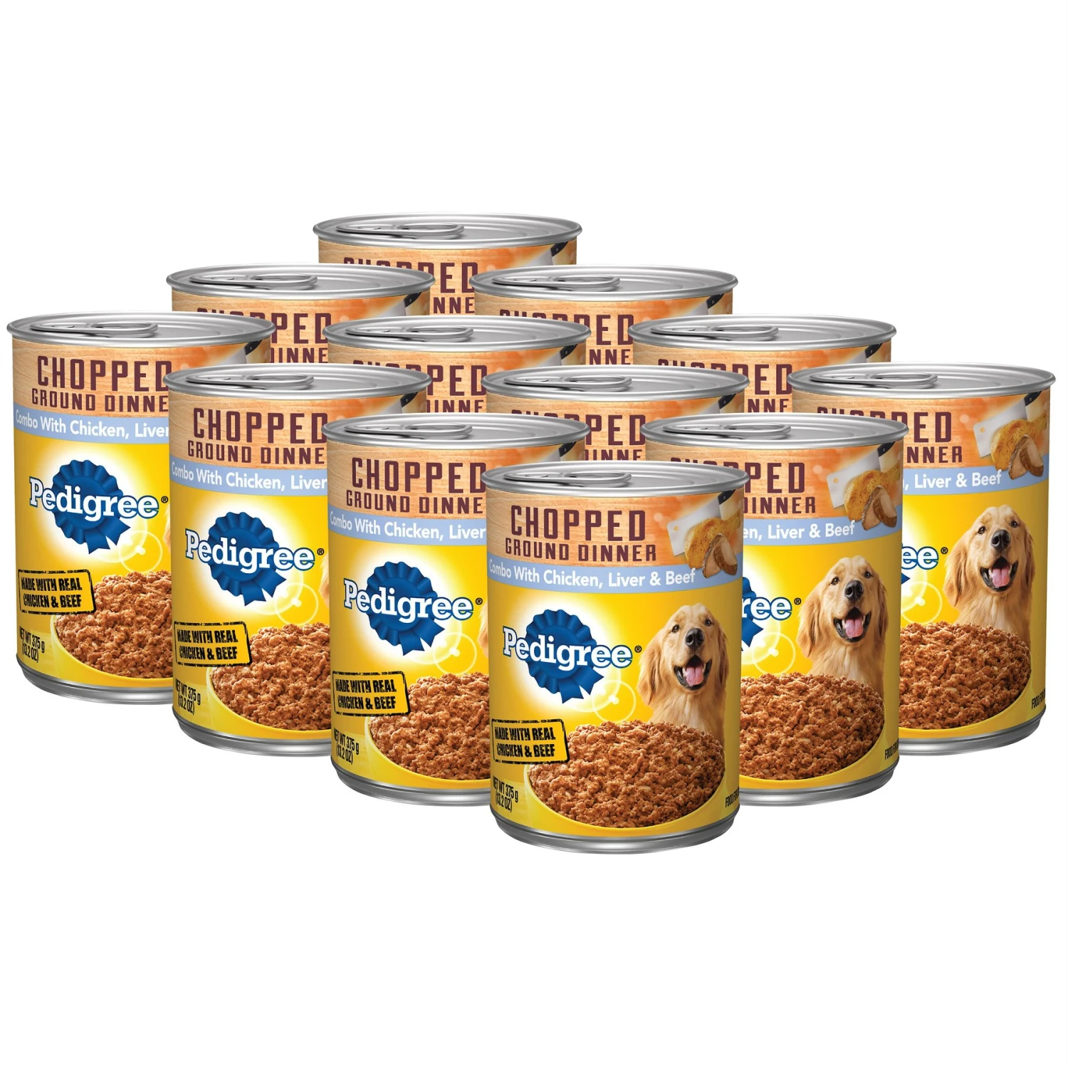 Pedigree Chopped Ground Dinner With Chicken, Beef & Liver Adult Canned Wet Dog Food 3 Pedigree Chopped Ground Dinner With Chicken, Beef & Liver Adult Canned Wet Dog Food
