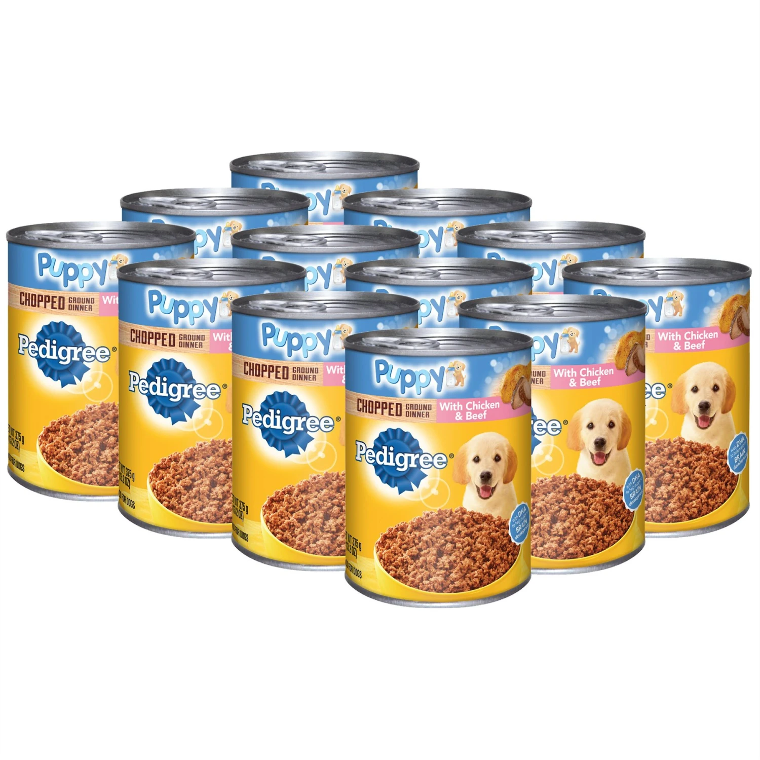 Pedigree Chopped Ground Dinner With Chicken & Beef Puppy Canned Wet Dog Food 3 Pedigree Chopped Ground Dinner With Chicken & Beef Puppy Canned Wet Dog Food