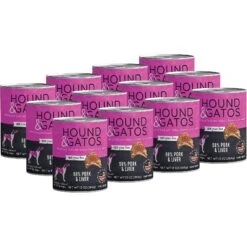 Hound & Gatos 98% Pork & Liver Grain-Free Canned Dog Food 12 Hound & Gatos 98% Pork & Liver Grain-Free Canned Dog Food -Blue Buffalo || ROYAL CANIN || Wellness Sales 115063 PT1. AC SS1800 V1598307752