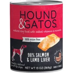 Hound & Gatos 98% Salmon & Lamb Liver Grain-Free Canned Dog Food