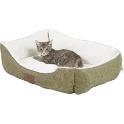 American Kennel Club AKC Box Weave Design Bolster Cat & Dog Bed -Blue Buffalo || ROYAL CANIN || Wellness Sales 115246 PT5. AC SS1800 V1566318748