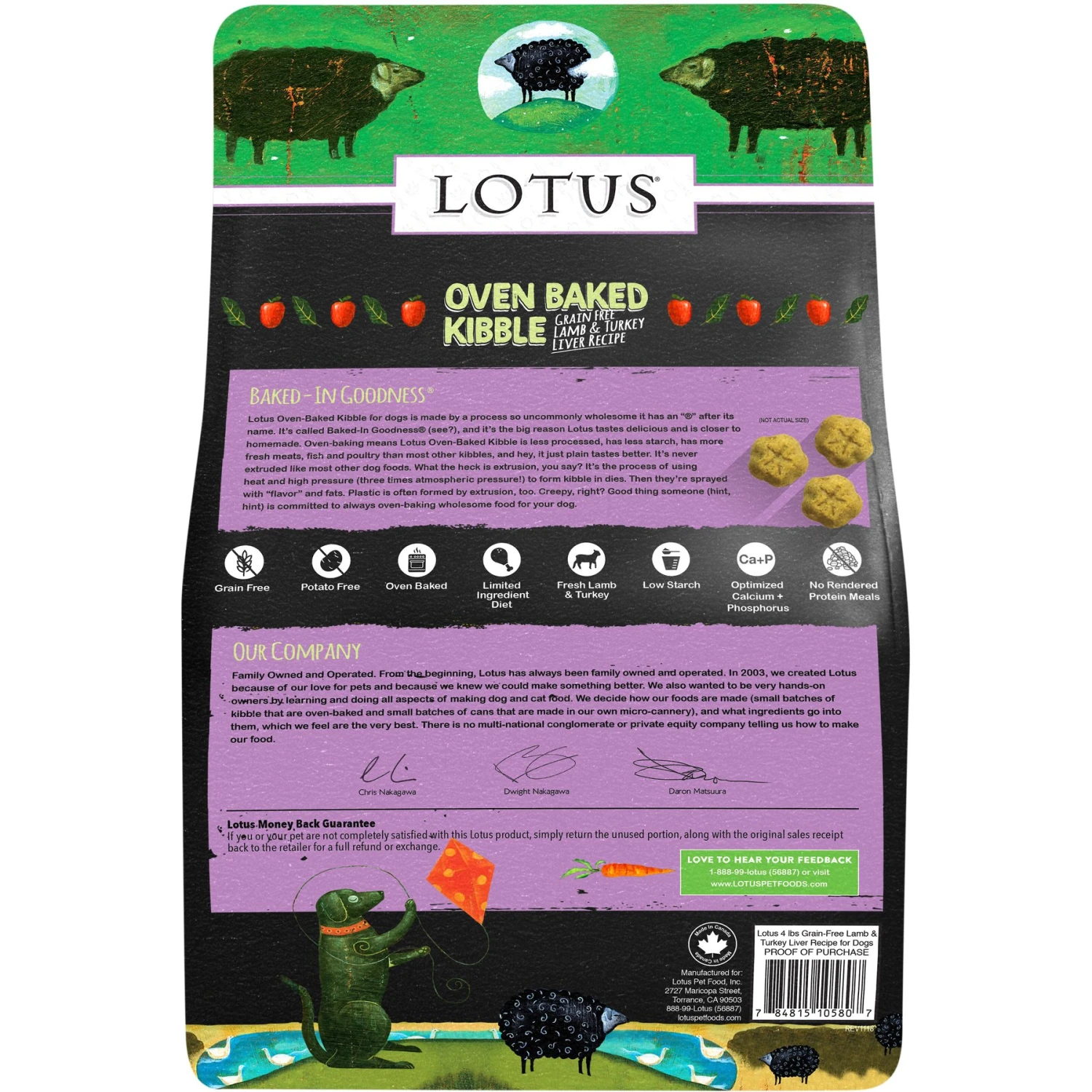 Lotus Oven-Baked Grain-Free Lamb & Turkey Liver Recipe Dry Dog Food 4 Lotus Oven-Baked Grain-Free Lamb & Turkey Liver Recipe Dry Dog Food - Image 2