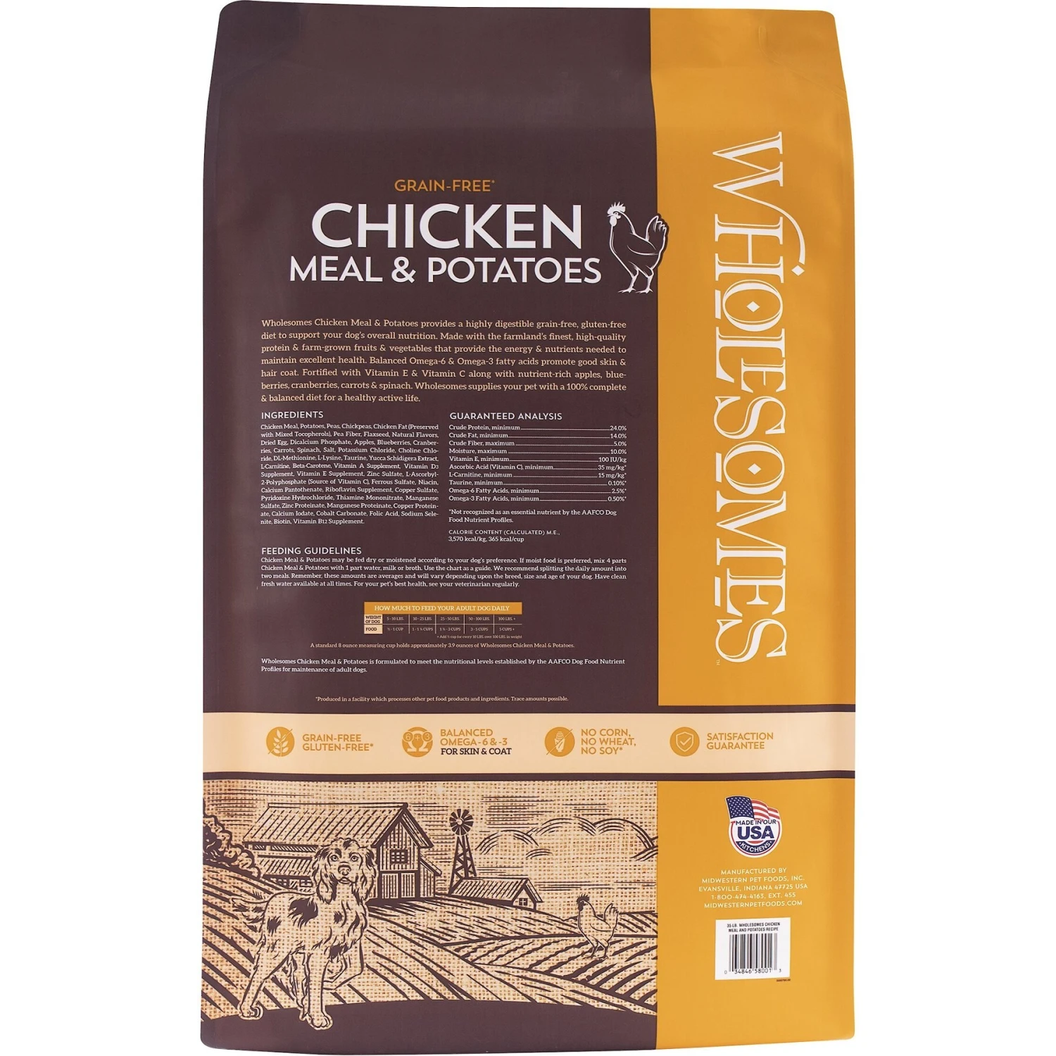Wholesomes Chicken Meal & Potatoes Formula Grain-Free Dry Dog Food, 35-lb Bag 4 Wholesomes Chicken Meal & Potatoes Formula Grain-Free Dry Dog Food, 35-lb Bag - Image 2