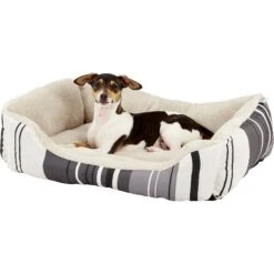ASPCA Microtech Striped Bolster Dog Bed With Removable Cover -Blue Buffalo || ROYAL CANIN || Wellness Sales 120508 PT3. AC SS1800 V1566323293