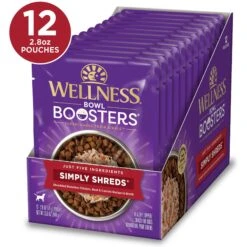Wellness Bowl Boosters Simply Shreds Chicken, Beef & Carrots Natural Grain-Free Wet Dog Food Mixer Or Topper, 2.8-oz Pouch, Case Of 12 -Blue Buffalo || ROYAL CANIN || Wellness Sales 120803 PT3. AC SS1800 V1673025976