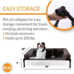 K&H Pet Products Original Bolster Pet Cot Elevated Dog Bed, Chocolate -Blue Buffalo || ROYAL CANIN || Wellness Sales 121246 PT1. AC SS1800 V1620847122