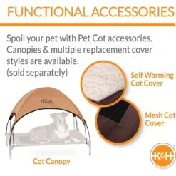 K&H Pet Products Original Bolster Pet Cot Elevated Dog Bed, Chocolate -Blue Buffalo || ROYAL CANIN || Wellness Sales 121246 PT5. AC SS1800 V1620838691