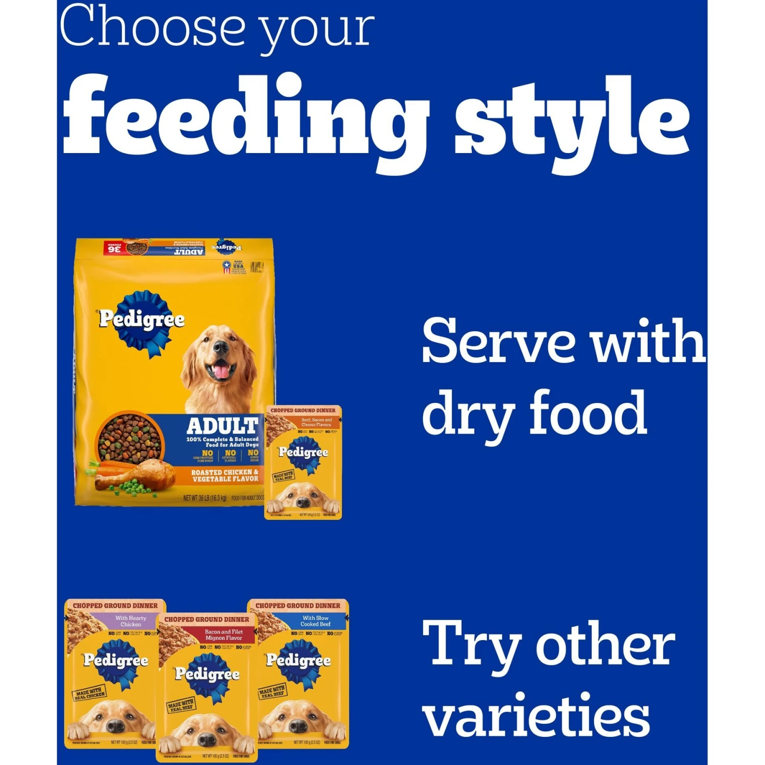 Pedigree Chopped Ground Dinner Variety Pack With Chicken, Beef & Bacon Adult Wet Dog Food 10 Pedigree Chopped Ground Dinner Variety Pack With Chicken, Beef & Bacon Adult Wet Dog Food - Image 8