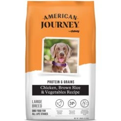 American Journey Protein & Grains Large Breed Chicken, Brown Rice & Vegetables Recipe Dry Dog Food