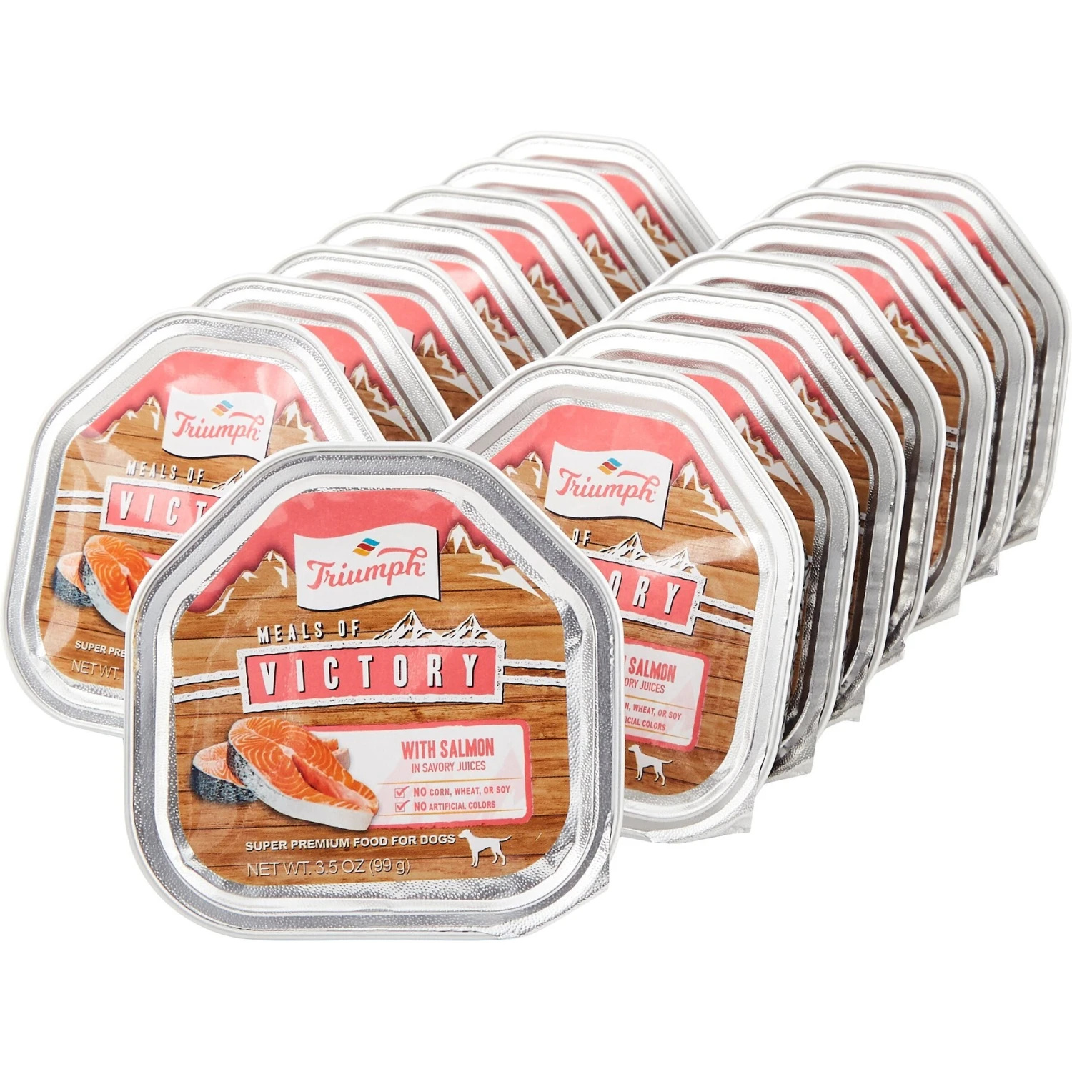 Triumph Meals Of Victory With Salmon In Savory Juices Dog Food Trays 4 Triumph Meals Of Victory With Salmon In Savory Juices Dog Food Trays - Image 2