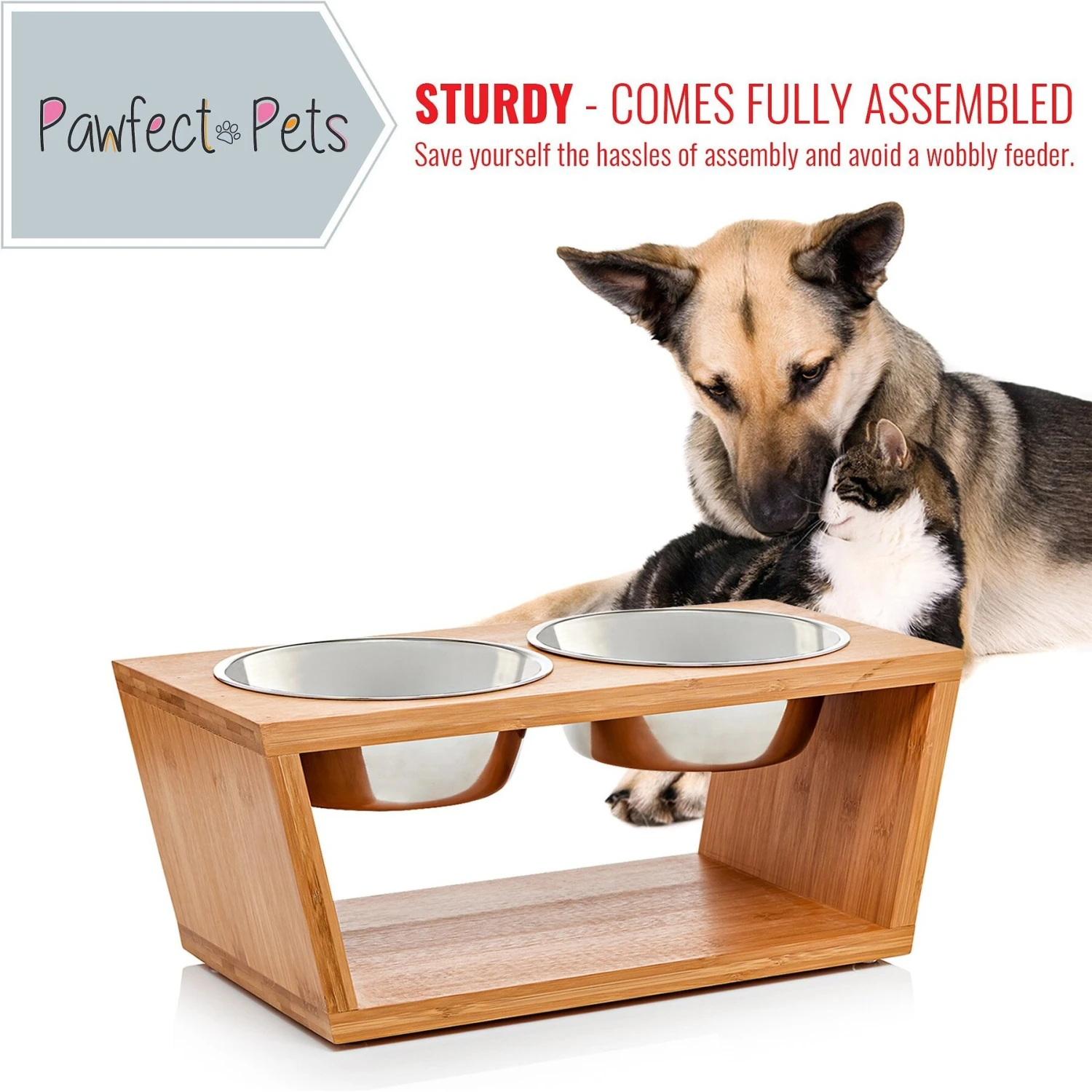 Pawfect Pets Premium Non-Skid Elevated Dog & Cat Bowl 4 Pawfect Pets Premium Non-Skid Elevated Dog & Cat Bowl - Image 2