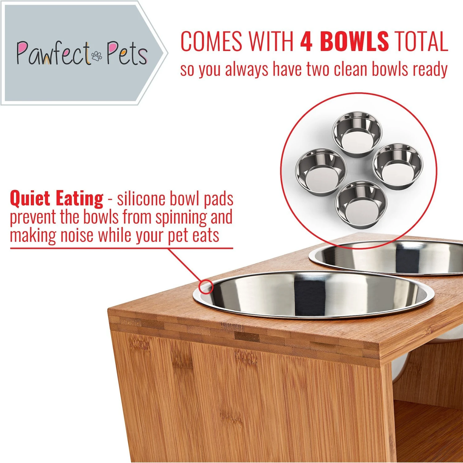 Pawfect Pets Premium Non-Skid Elevated Dog & Cat Bowl 5 Pawfect Pets Premium Non-Skid Elevated Dog & Cat Bowl - Image 3