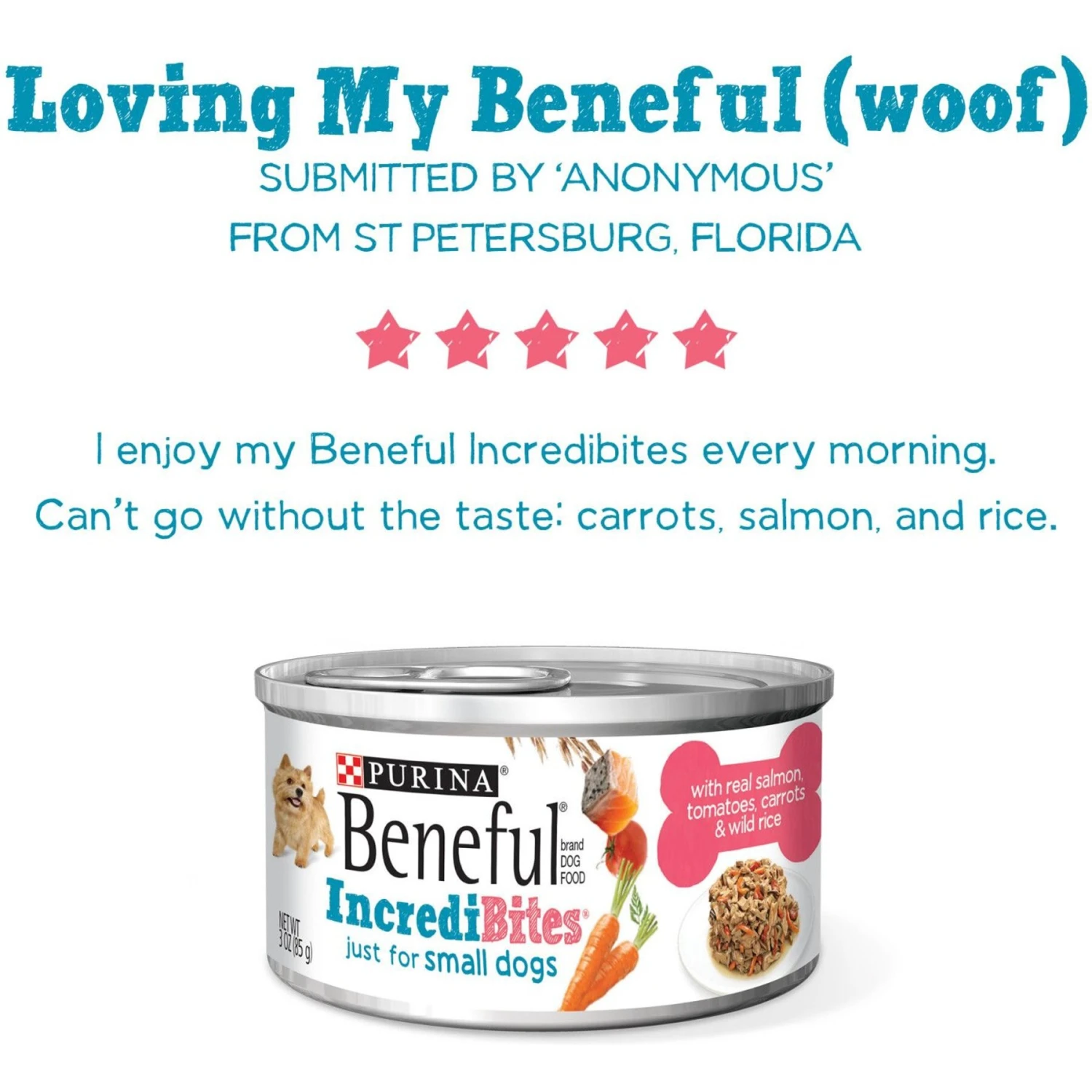 Purina Beneful IncrediBites With Salmon, Tomatoes, Carrots & Wild Rice Canned Dog Food 10 Purina Beneful IncrediBites With Salmon, Tomatoes, Carrots & Wild Rice Canned Dog Food - Image 8