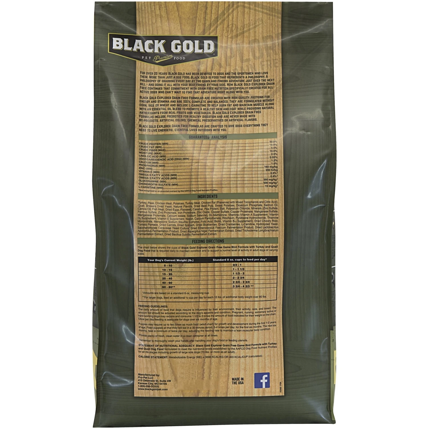 Black Gold Explorer Game Bird Formula With Turkey & Quail Grain-Free Dog Food, 28-lb Bag 4 Black Gold Explorer Game Bird Formula With Turkey & Quail Grain-Free Dog Food, 28-lb Bag - Image 2