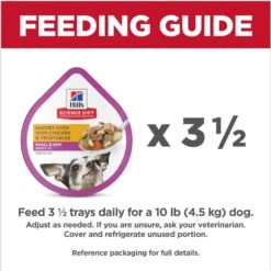 Hill's Science Diet Adult 7+ Small & Mini Savory Chicken & Vegetable Stew Dog Food Trays 18 Hill's Science Diet Adult 7+ Small & Mini Savory Chicken & Vegetable Stew Dog Food Trays -Blue Buffalo || ROYAL CANIN || Wellness Sales 133610 PT7. AC SS1800 V1692734470