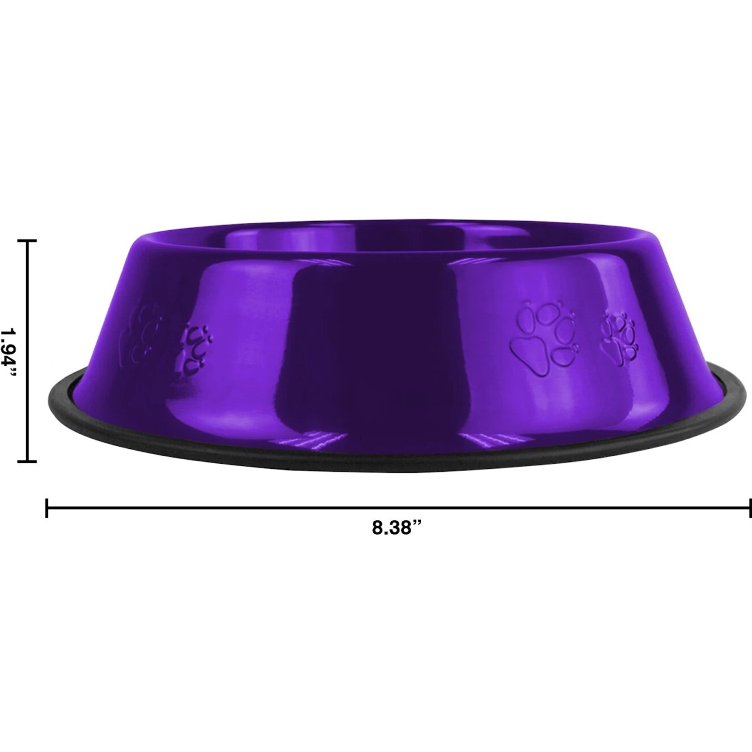 Platinum Pets Non-Skid Stainless Steel Embossed Dog & Cat Bowl 5 Platinum Pets Non-Skid Stainless Steel Embossed Dog & Cat Bowl - Image 3