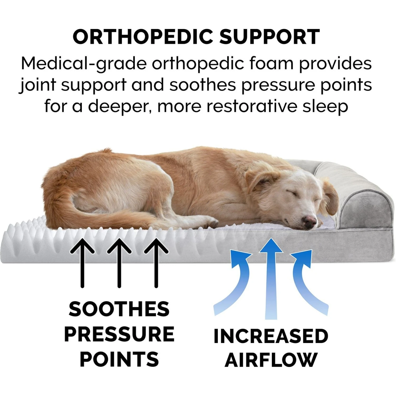 FurHaven Faux Fur Orthopedic Bolster Dog Bed With Removable Cover 6 FurHaven Faux Fur Orthopedic Bolster Dog Bed With Removable Cover - Image 4