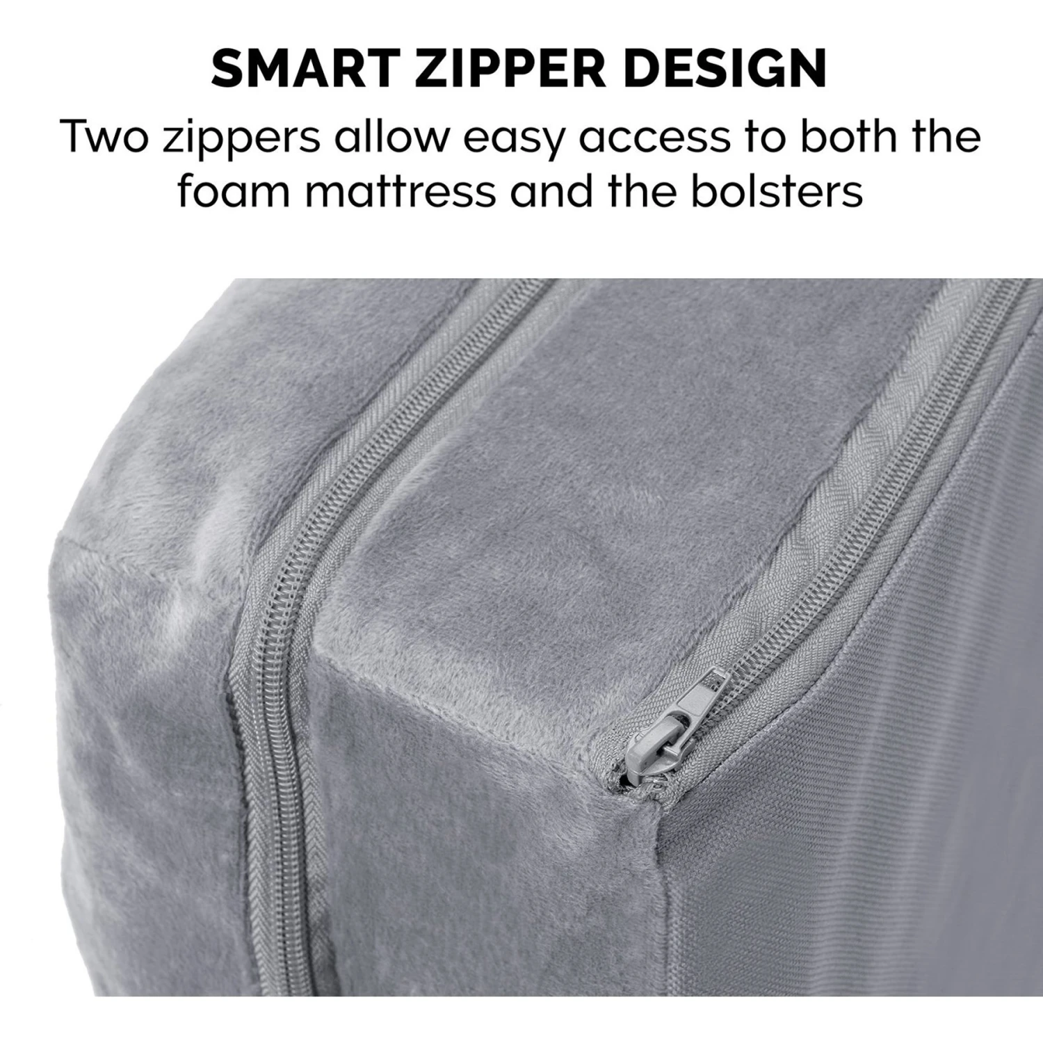 FurHaven Faux Fur Orthopedic Bolster Dog Bed With Removable Cover 8 FurHaven Faux Fur Orthopedic Bolster Dog Bed With Removable Cover - Image 6