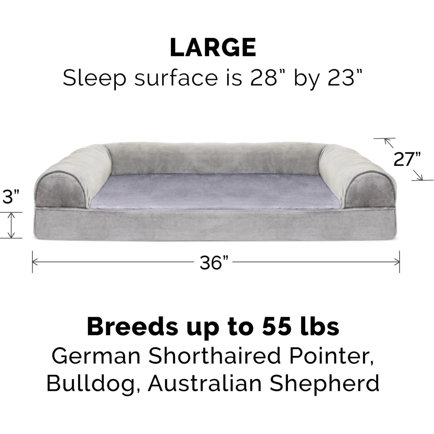 FurHaven Faux Fur Orthopedic Bolster Dog Bed With Removable Cover 10 FurHaven Faux Fur Orthopedic Bolster Dog Bed With Removable Cover - Image 8