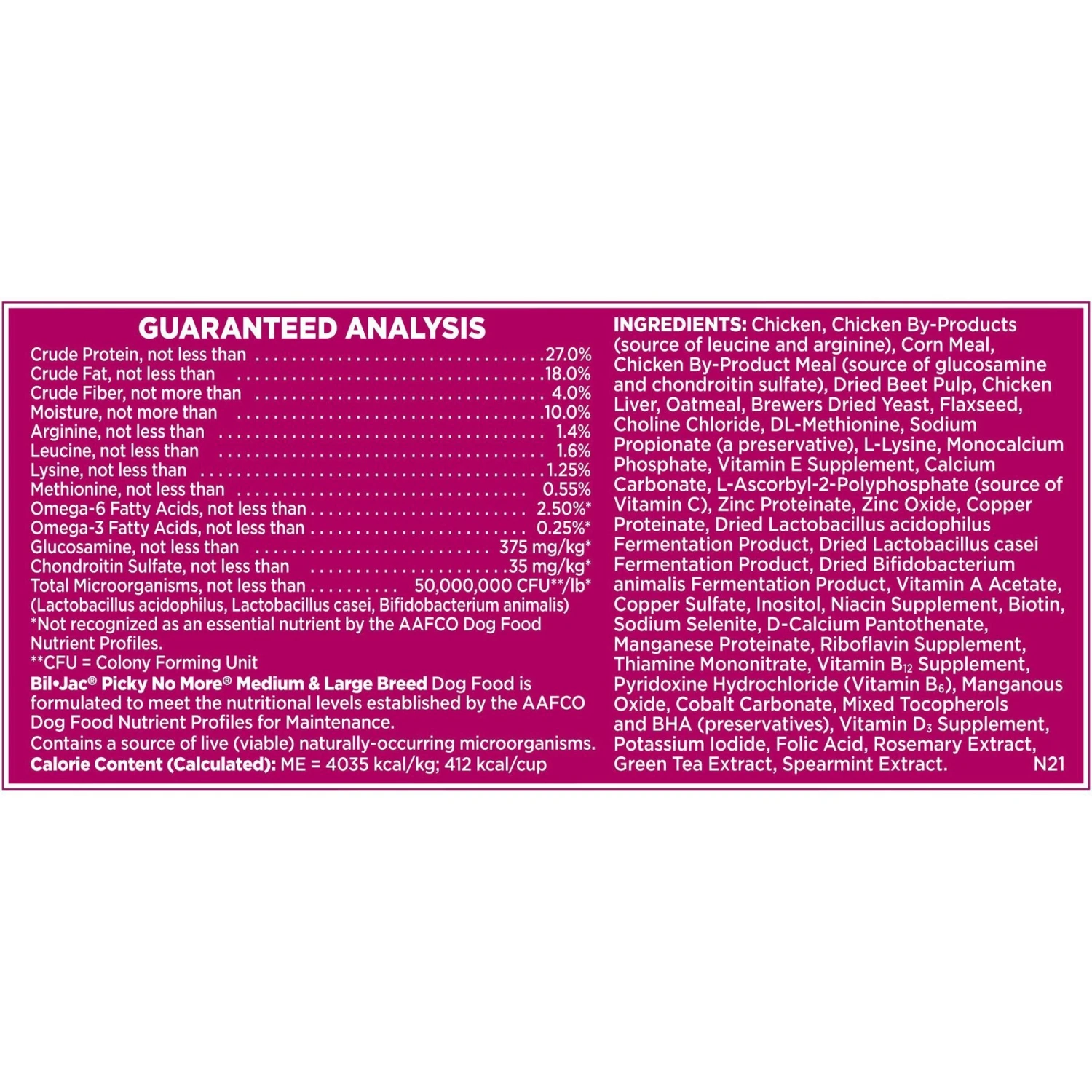 Bil-Jac Picky No More Medium & Large Breed Chicken Liver Recipe Dry Dog Food 7 Bil-Jac Picky No More Medium & Large Breed Chicken Liver Recipe Dry Dog Food - Image 5