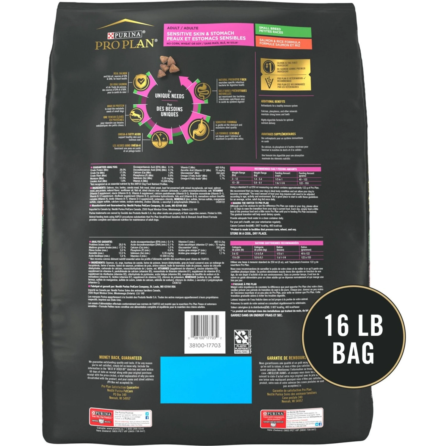 Purina Pro Plan Small Breed Adult Sensitive Skin & Stomach Formula Dry Dog Food 4 Purina Pro Plan Small Breed Adult Sensitive Skin & Stomach Formula Dry Dog Food - Image 2