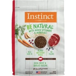 Instinct Be Natural Real Beef & Barley Recipe Freeze-Dried Raw Coated Dry Dog Food