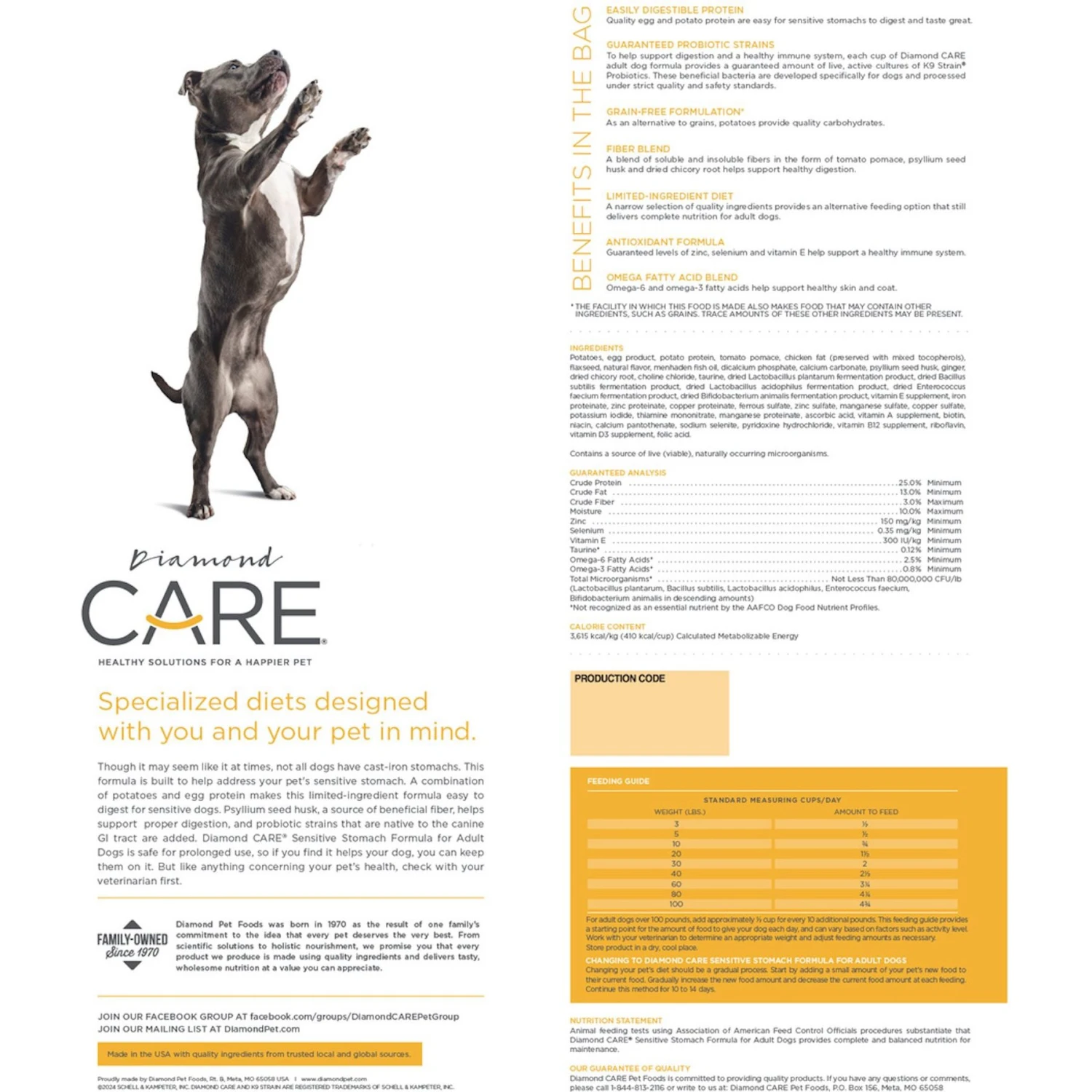 Diamond Care Sensitive Stomach Formula Adult Grain-Free Dry Dog Food 4 Diamond Care Sensitive Stomach Formula Adult Grain-Free Dry Dog Food - Image 2